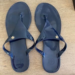 Navy Tory Burch Jelly Sandals